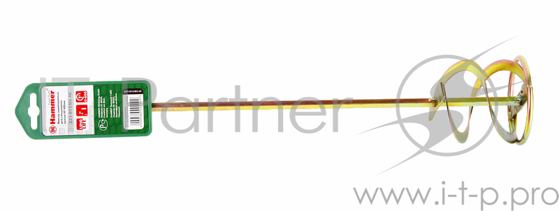 Буры,сверла,долото Венчик для миксера Hammer Flex 221-013 MX-AC 80 х 400 мм для смешивания краски, оцинкованный 52564*