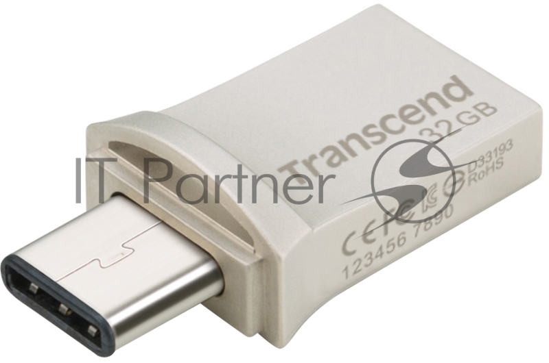 Носитель информации Transcend USB Drive 32Gb JetFlash 890 TS32GJF890S {USB 3.0/3.1 + Type-C}
