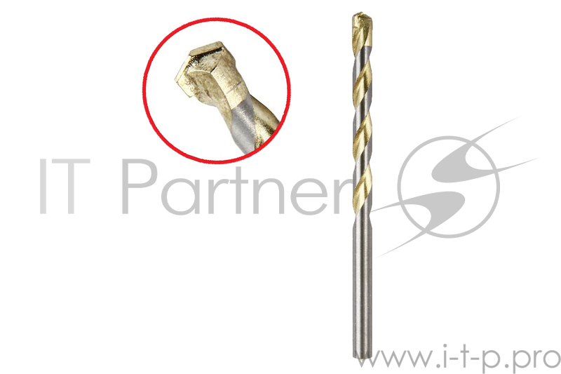 Сверло Hammerflex 202-304 DR CR 8,0мм*120/72мм камень, DIN8039, HRC