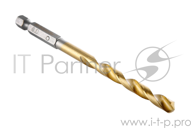 Сверло Hammerflex 202-810 DR MT 6,0мм*113 тип хвостовика - HEX, металл, HSS-4241, TIN