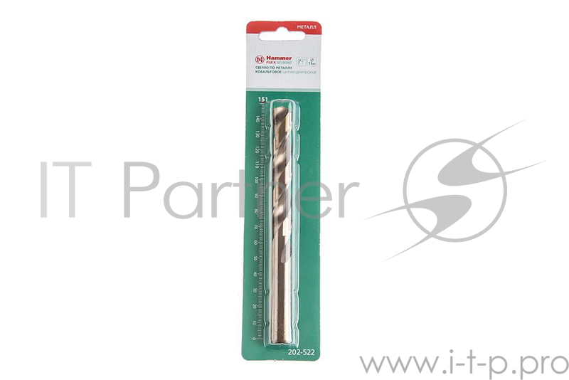 Сверло HAMMER Flex 202-522 DR CO 13,00мм*151мм кобальт M35, DIN338, HRC65-70