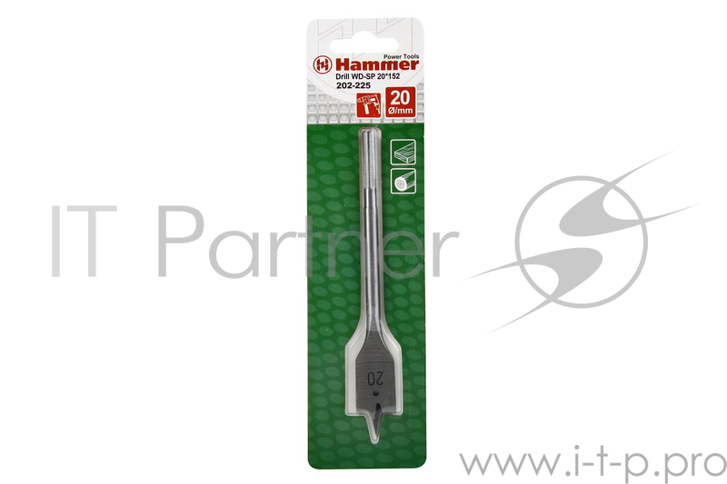 Сверло HAMMER Flex 202-225 DR WD SP 20мм*152мм дерево, перовое