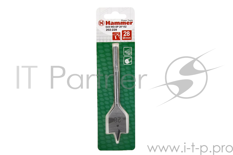 Сверло HAMMER Flex 202-228 DR WD SP 28мм*152мм дерево, перовое