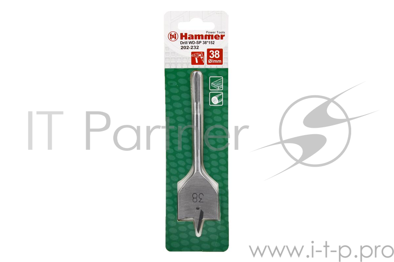 Сверло HAMMER Flex 202-232 DR WD SP 38мм*152мм дерево, перовое