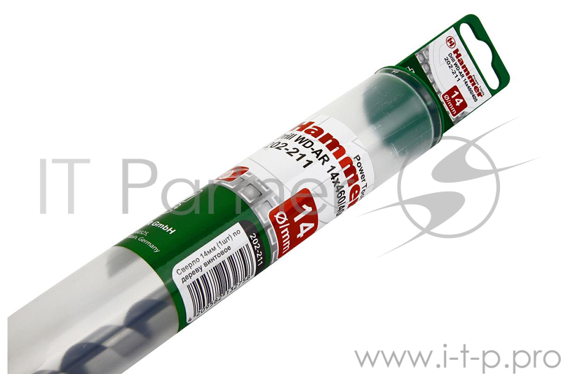 Сверло HAMMER Flex 202-211 DR WD AR 14мм*460/400мм дерево, спиральное