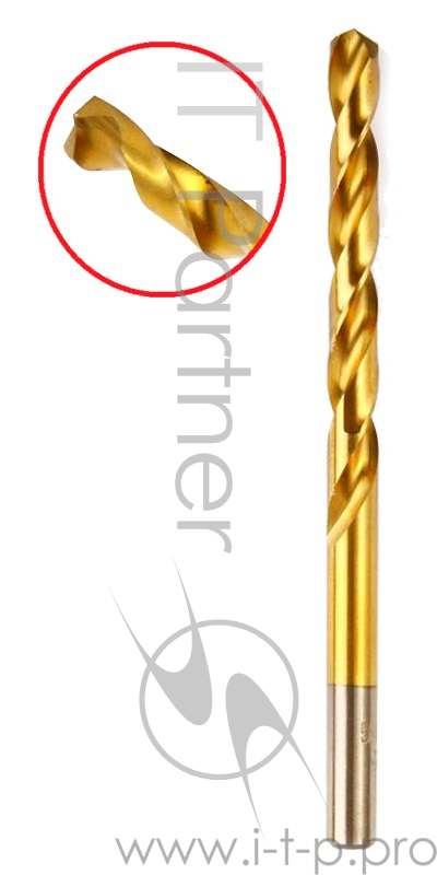 Сверло HAMMER Flex 202-120 DR MT 9,0мм*125/81мм металл, DIN338, HSS-G, TIN