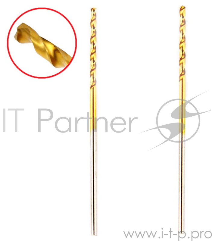 Сверло HAMMER Flex 202-101 DR MT 1,0мм*40/18мм металл, DIN338, HSS-G, TIN, 2шт.