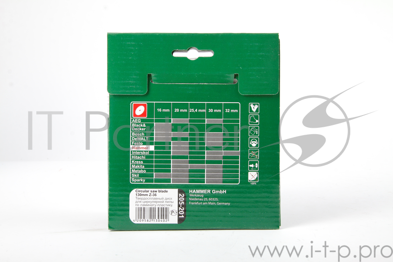 Диск пильный Hammer Flex 205-201 CSB PL 130мм*36*20/16мм по ламинату