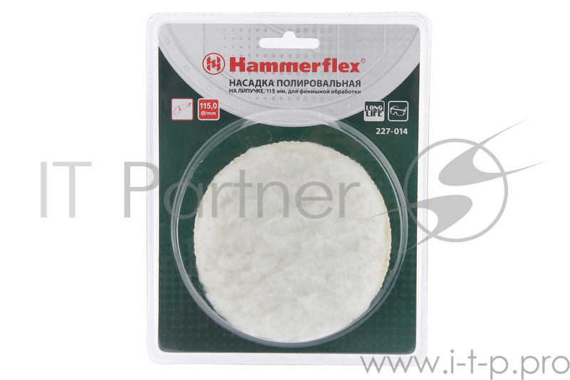 Насадка полировальная Hammer Flex 227-014 PD SW 115 мм для финишной обработки, искус.шерсть