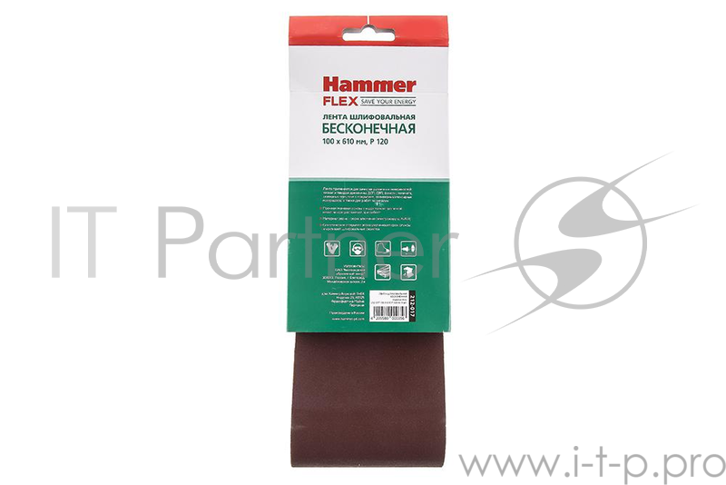 Лента шлиф. Hammer Flex 212-017 100 Х 610 Р 120 по 3 шт.
