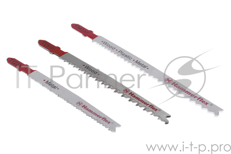 Пилка для лобзика (набор) Hammer Flex 204-907 JG MT-WD-PL набор No7 3 вида, 3шт.