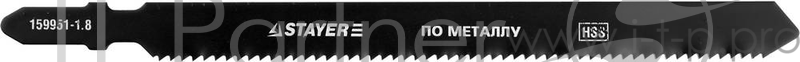Пилки для лобзика STAYER PROFI 159951-1.8_z01 HSS по металлу 2.5-6мм шаг1.8мм 106мм 2шт.