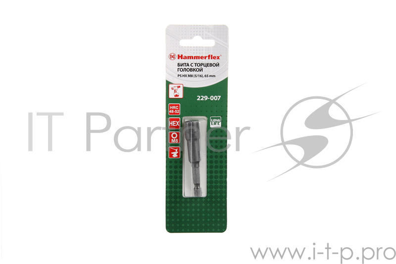 Головка Hammer Flex 229-007 PS HX M8 (5/16), 65 мм, 1шт.