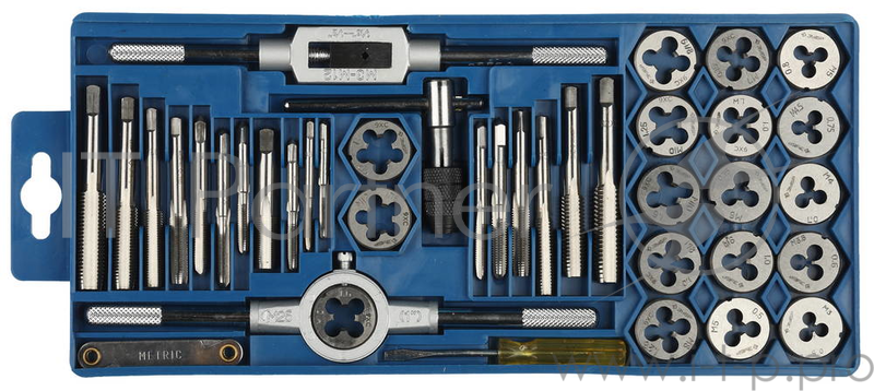 Набор метчиков и плашек ЗУБР 2810-H40_z01 МАСТЕР М3-М12 оснастка - в пласт. боксе 40пр.