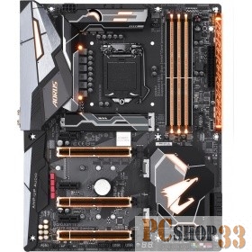 Мат. плата Socket1151 GIGABYTE Z370 AORUS GAMING 7 (iZ370, 4xDDR4, M.2, SATA III, RAID, 3xPCI-E, HDMI, DP, 2x1Гбит LAN, USB3.1, ATX)