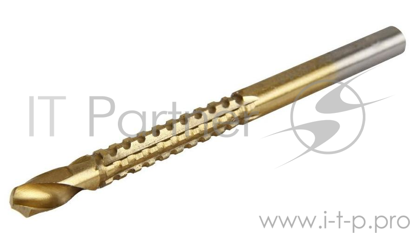 Сверло HAMMER Flex 202-143 DR MT 6,0мм*87 ФРЕЗА металл, HSS-4241, TIN