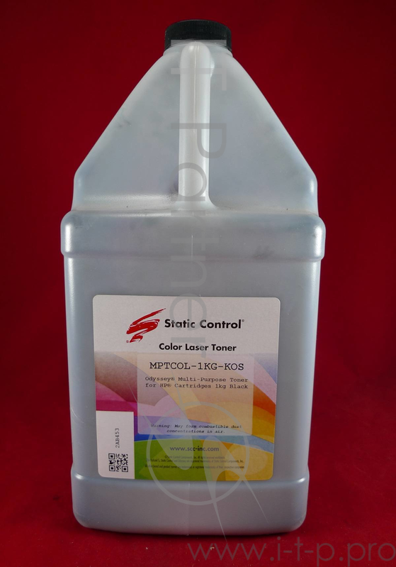 Тонер Static Control Универсальный для HP CLJ CP1515/ Canon MF-8330, Bk, 1 кг, флакон