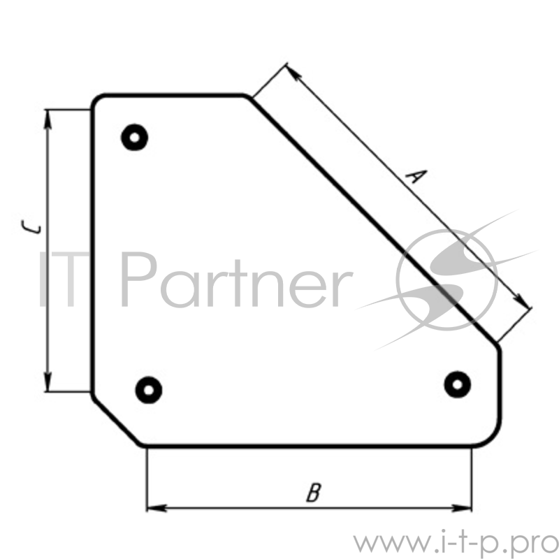 Набор угольников магнитных SMART&SOLID MAG610 неотключаемые толщ.11мм углы 45°/90°/135°