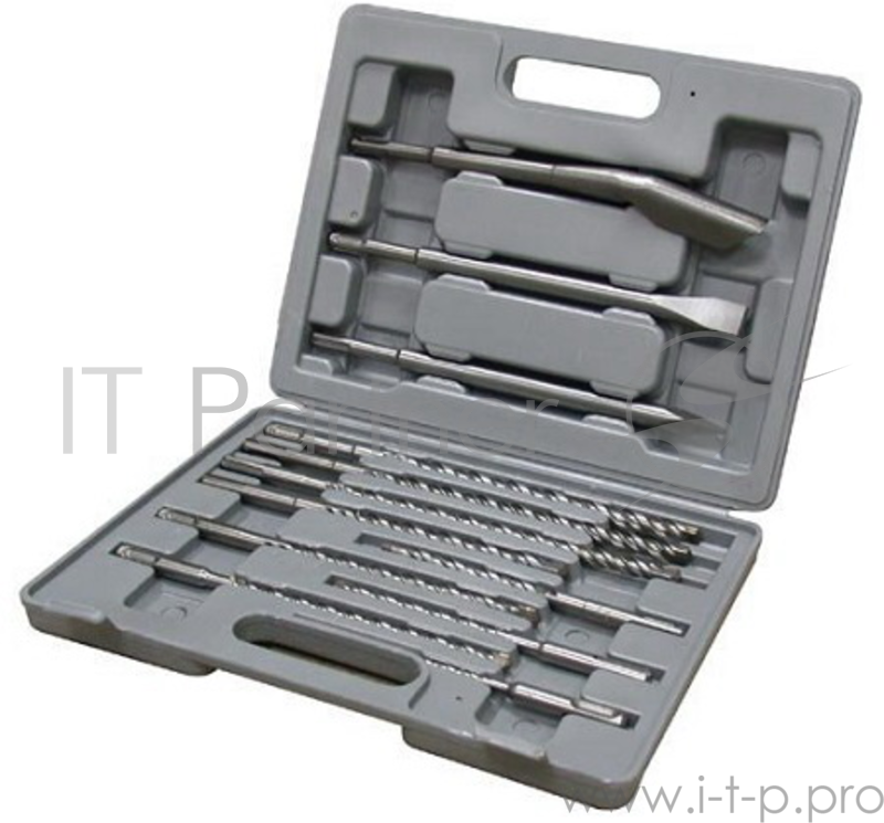 Набор буров ЭНКОР 10999 (11000) SDS+ 12шт. пластиковый кейс буры, пика, зубило