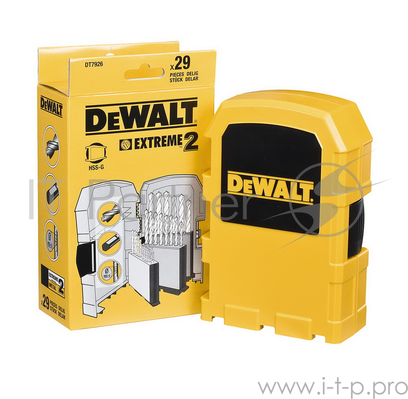 Набор сверл DeWALT DT7926-XJ по металлу EXTREME DEWALT® 2 HSS-G, (29шт.) в боксе Midisafe