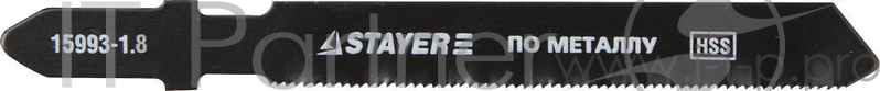 Пилки для лобзика STAYER PROFI 15993-1.8_z01 HSS по мет.2.5-6мм EU-хвост. шаг1.8мм 50мм 2шт.