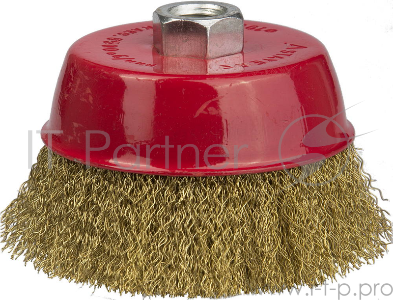 Кордщетка STAYER 35125-100_z01 чашечная д/УШМ витая латунированная сталь проволока 0.3мм 100мм M14