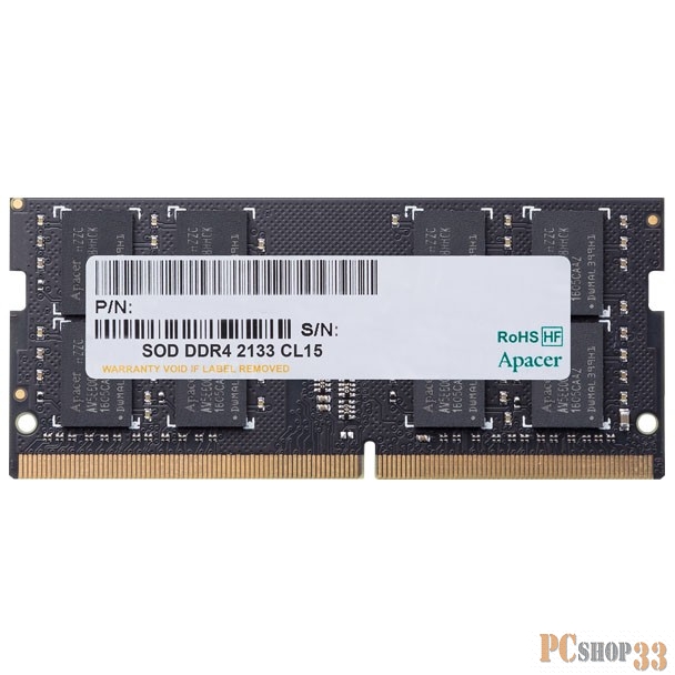 Модуль памяти Apacer DDR4 SODIMM 4GB ES.04G2R.LDH {PC3-17000, 2133MHz}