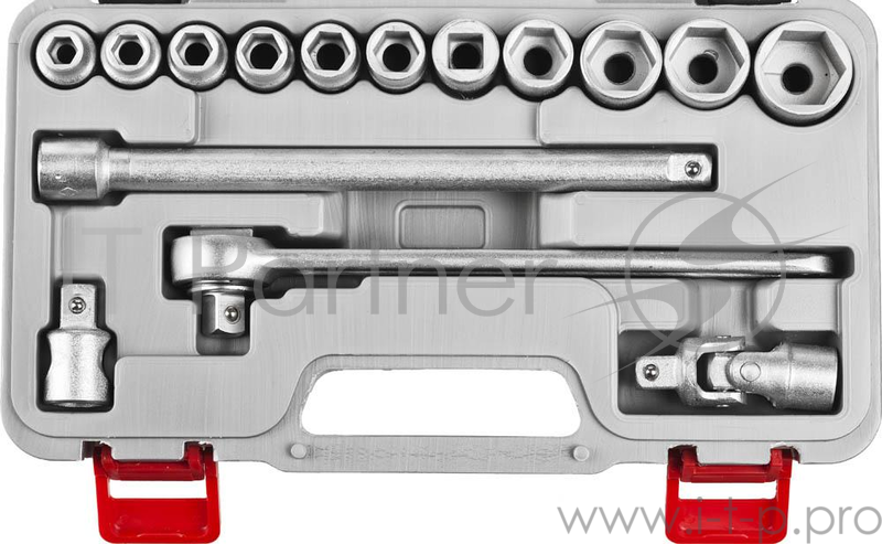 Набор торцовых головок НИЗ 2761-20_z01 Шоферский инструмент №2Д. 40Х.1/2.в пласт кейсе.15 предм
