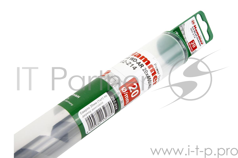 Сверло HAMMER Flex 202-214 DR WD AR 20мм*460/400мм дерево, спиральное