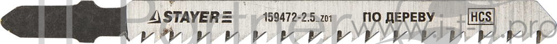 Пилки для лобзика STAYER STANDARd159472-2.5_z01 HCS по дереву фанере чистый рез EU-хвост.2шт.