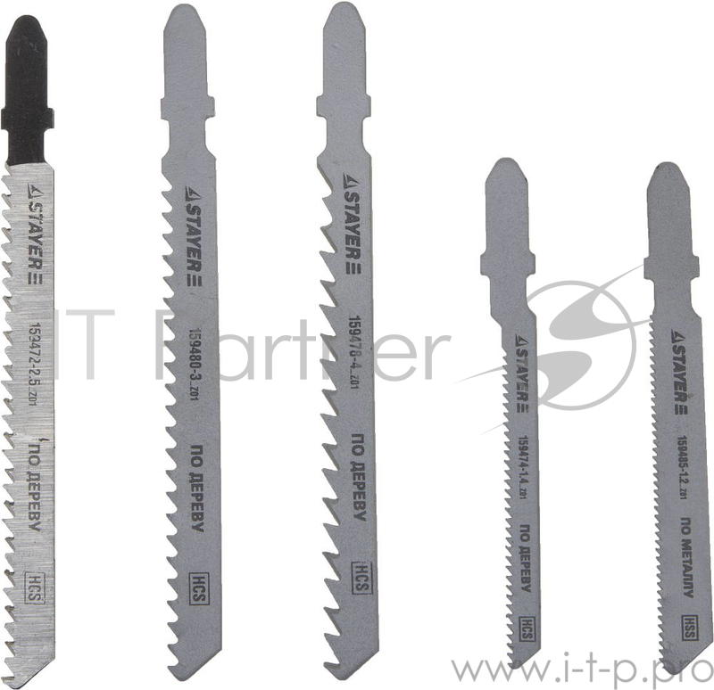 Пилки для лобзика STAYER STANDARdХОББИ №1 набор по металлу EU-хвост. 5шт.