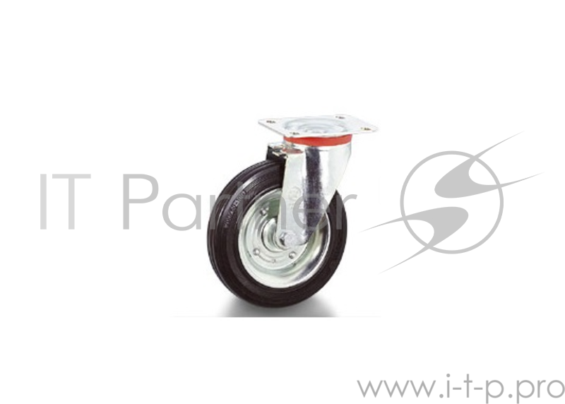 Колесо TELLURE ROTA 535431 пов. d150мм черная резина/сталь