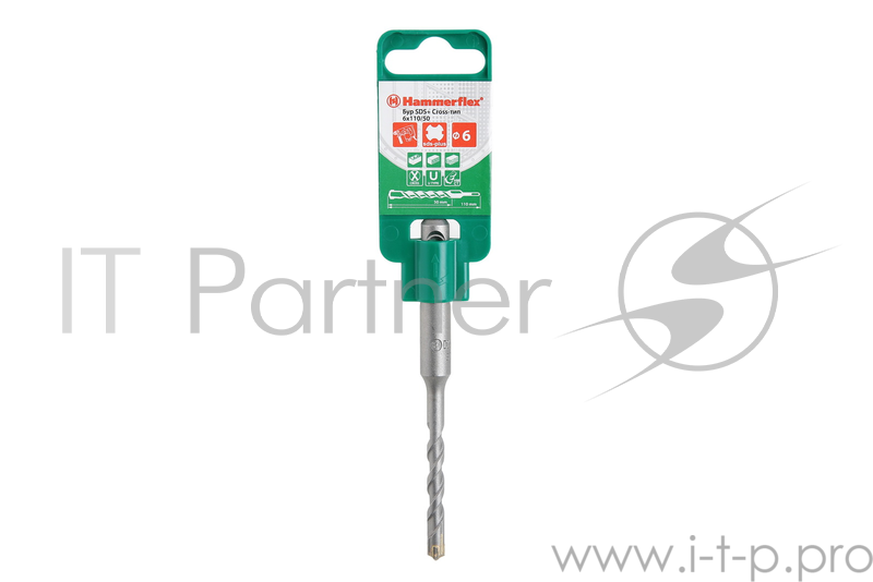 Бур Hammer Flex 201-310 SDS+ 6х50/110мм Cross-тип