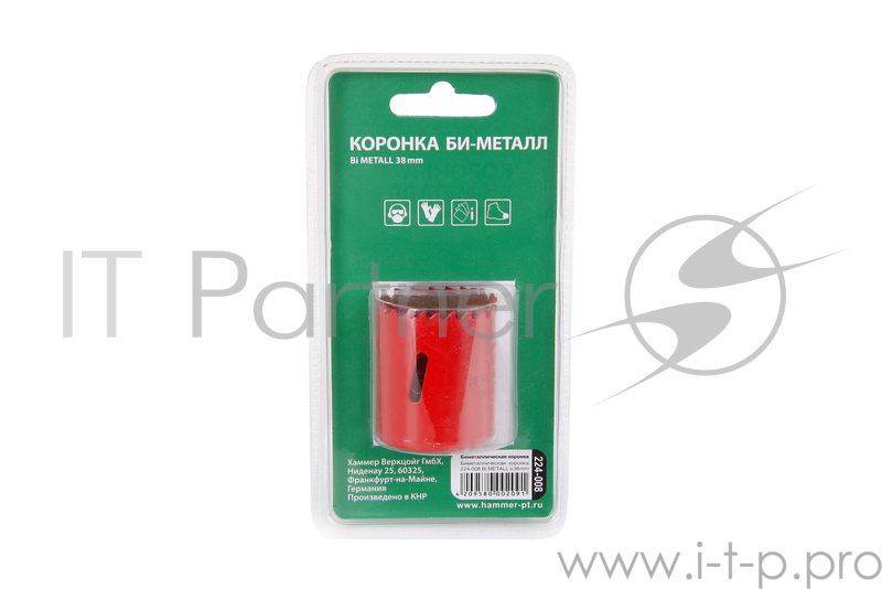 Коронка Hammer Flex 224-008 Bi METALL 38 мм