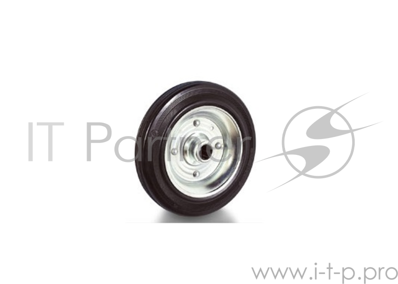 Колесо TELLURE ROTA 533122 под ось d100мм черная резина/сталь