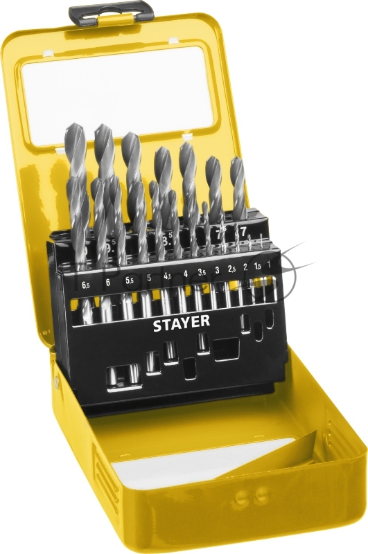 Набор сверл по металлу Stayer Professional 29602-H19-M_z01 19 шт (d=1-10мм) HSS-R сталь М2(S6-5-2)