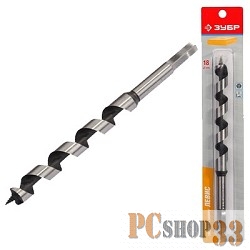 Сверло по дереву ЗУБР 2948-450-25_z01 ЭКСПЕРТ спираль Левиса d25мм L450мм