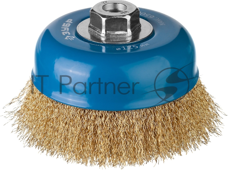 Кордщетка ЗУБР 3526-125_z02 профессионал. щетка чашечная для ушм витая латунированная стальная