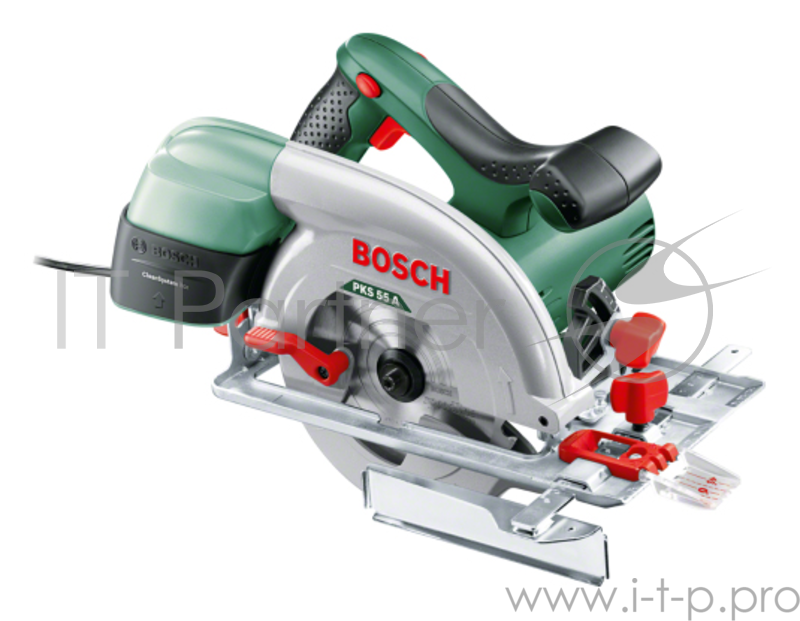 Пилы электрические сабельные, ленточные, Лобзики Bosch PKS 55 A 0603501020 Ручная дисковая пила {Мощность/напряжение: 1200 Вт , число оборотов/частота: 0 - 5600 об/мин, вес: 3,9 кг}