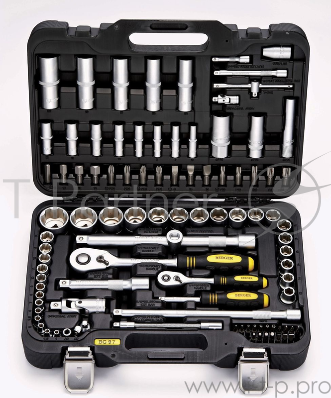 Набор инструментов BERGER BG097-121438 универсальный 97пр. 1/2-1/4-3/8