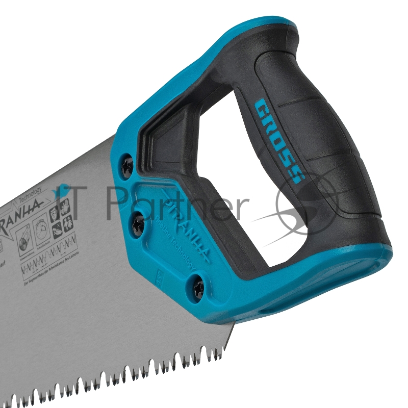 Ножовка GROSS 24119 по дереву piranha 550мм сегм.строение рабочей кромки 7-8 tpi зуб-3d 2-х к. рук