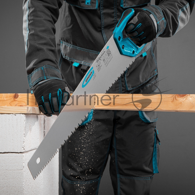 Ножовка GROSS 24119 по дереву piranha 550мм сегм.строение рабочей кромки 7-8 tpi зуб-3d 2-х к. рук