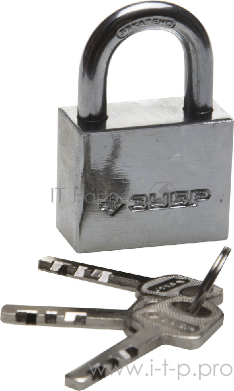 Зубр Замок МАСТЕР навесной, стальной корпус, закаленная дужка, 40мм 3710-40_z01