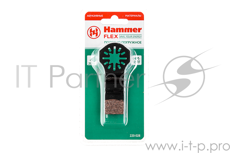 Полотно пильное для МФИ Hammer Flex 220-028 MF-AC 028 RIFF погружное, 20*24мм, абразивные мат.