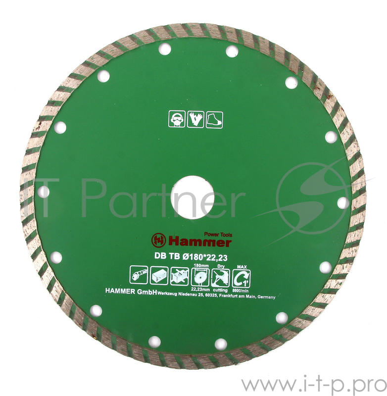 Диск алм. Hammer Flex 206-114 DB TB 180x22мм турбо.