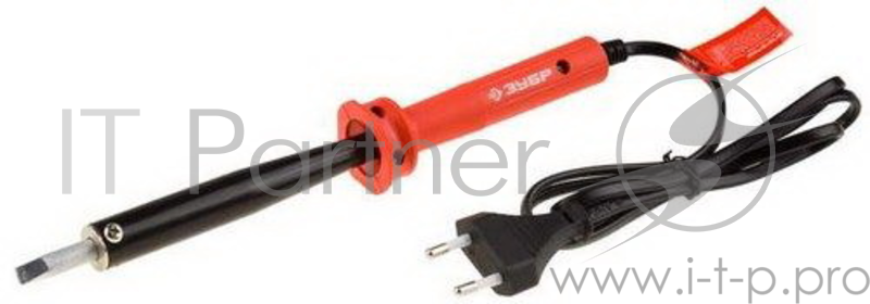 Паяльник ЗУБР 55400-100_z01 электро мастер с пласт.рук. и долговечным жалом форма клин 100Вт