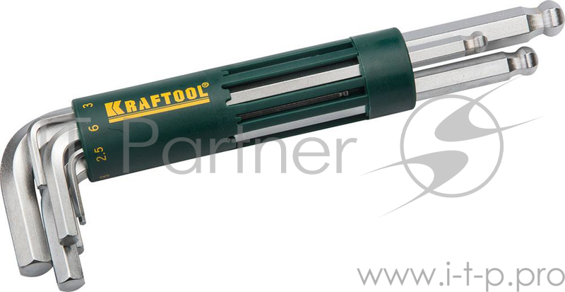 Набор KRAFTOOL EXPERT 27431-2_z01 длинные с шариком.держатель-рукоятка.HEX 2-10мм.8 пред
