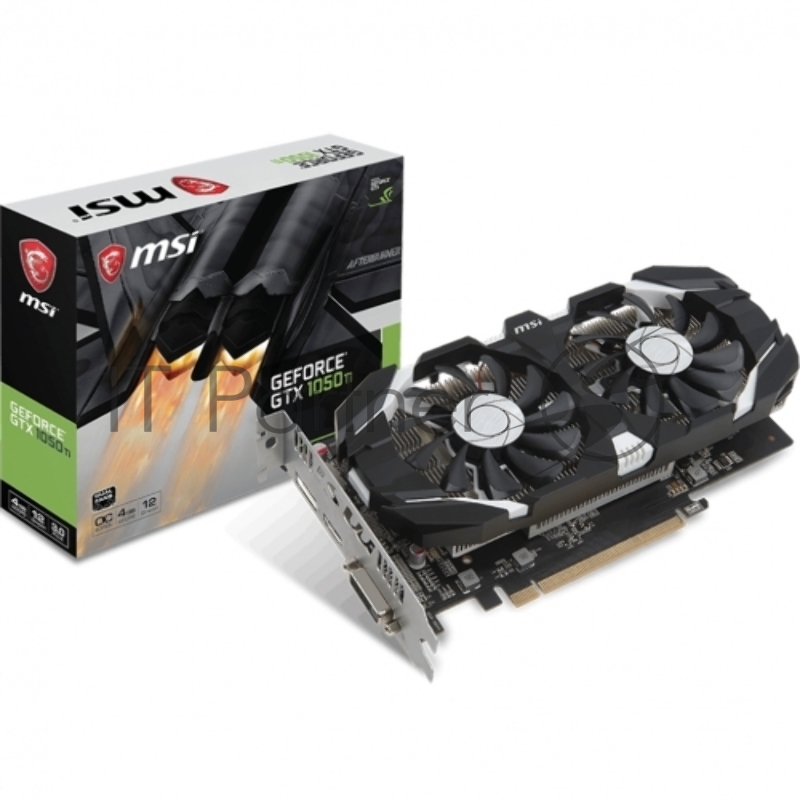 Видеокарта MSI GTX1050TI OC 4Gb GDDR5 128bit DP, DVI-D, HDMI (GTX 1050 TI 4GT OC) RTL