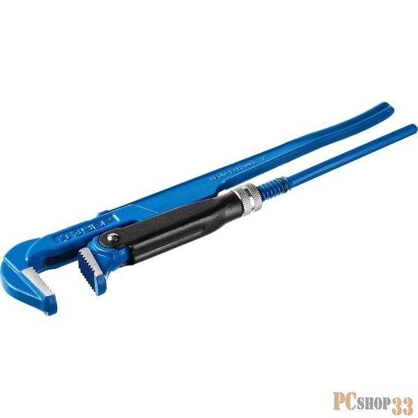 Зубр Ключ трубный рычажный , прямые губки, цельнокованый, Сr-V, № 1, 1 27335-1