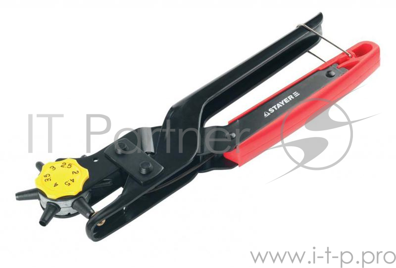 Дырокол STAYER 22943_z01 PROFESSIONAL револьверный для кожи, усиленный, 6-в-1, 2-4,5мм